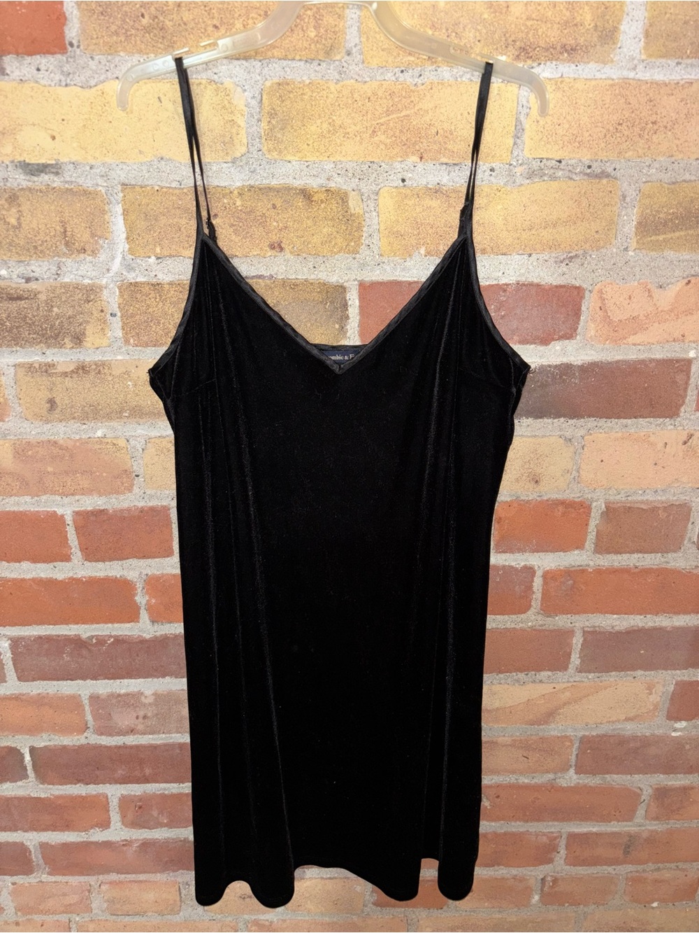 Abercombie and Fitch Black Velvet Slip Homecoming Formal Dress
